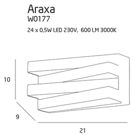 Maxlight araxa w0177 kinkiet biały