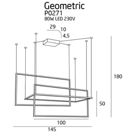 Maxlight geometric p0271d z funkcją ściemniania światła