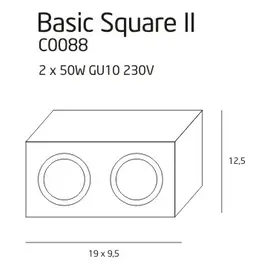 Maxlight basic square ii wh c0088 plafon biały