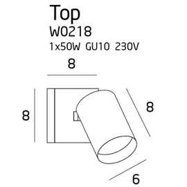 Maxlight top 1 w0218 kinkiet biały