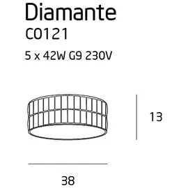 Maxlight diamante c0121 plafon mały