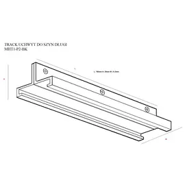 Maxlight uchwyt do szyn długi czarny mht1-p2-bk