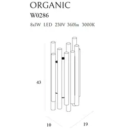 Maxlight organic black w0286 kinkiet