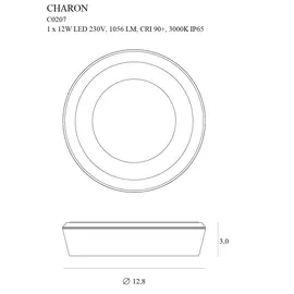 Maxlight charon c0207 lampa sufitowa biała ip65