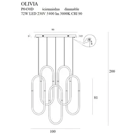 Maxlight olivia v p0430d lampa wisząc