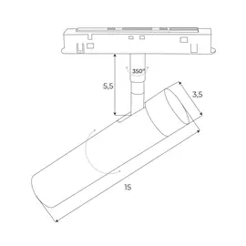 Maxlight magnetic m0011z reflektor magnetyczny system zigbee 8w 578lm 2700/5000k