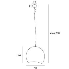 Maxlight p0533 lampa wisząca pierre 48cm biała