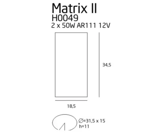 MAXLIGHT Matrix II H0049 Oprawa halogenowa podtynkowa DARMOWA WYSYŁKA W 24h