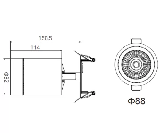 Dobac Juvenis Recessed Black 20W 15° KT6950-BK-15 Oprawa podtynkowa