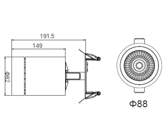 Dobac Juvenis Recessed Black 30W 40° KT6951-BK-40 Oprawa podtynkowa