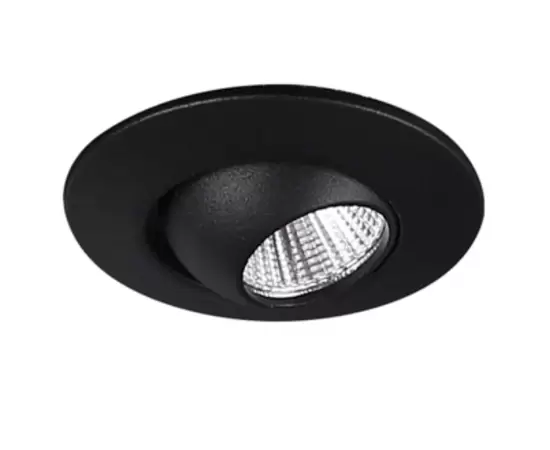 Dobac Yuca Round Tilted Black 3W KT6859-BK Oprawa podtynkowa