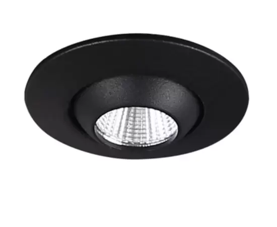 Dobac Yuca Round Tilted Black 3W KT6859-BK Oprawa podtynkowa