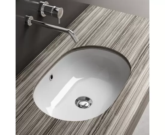 Olympia Ceramica Linea lavabi 55x38cm Umywalka podblatowa biała