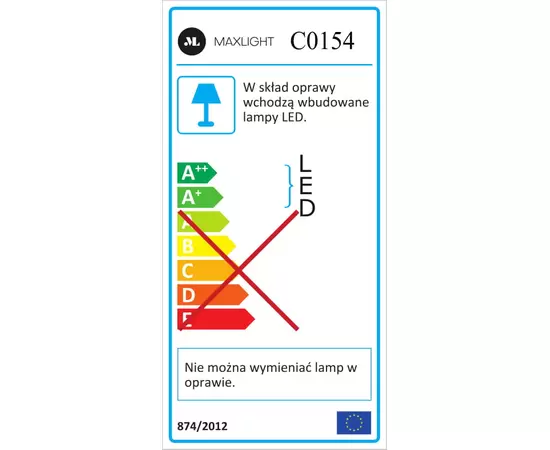 MAXLIGHT Long C0154 lampa sufitowa/plafon czarny