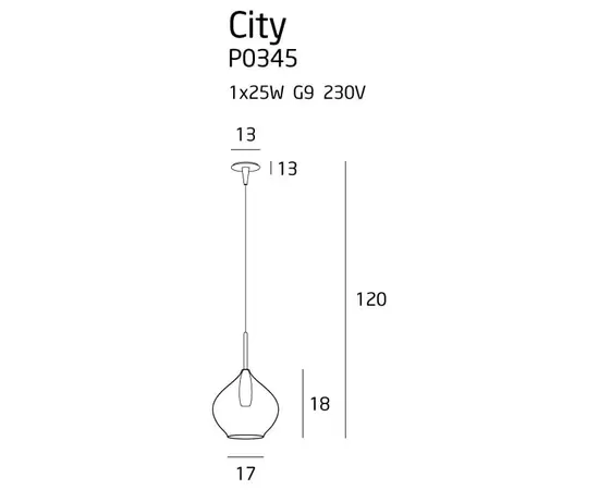 MAXLIGHT City 1 P0345 lampa wisząca