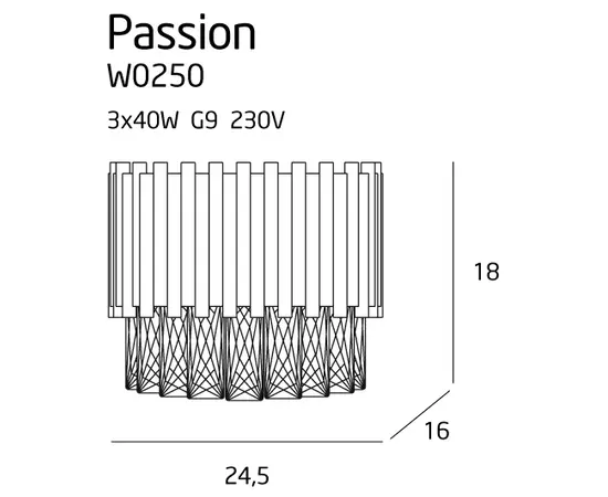 MAXLIGHT Passion W0250 kinkietMAXLIGHT Passion W0250 kinkiet
