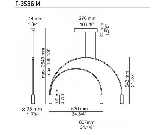 Estiluz Volta T-3536  lampa wisząca