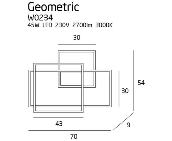 MAXLIGHT Geometric W0234 Kinkiet biały DARMOWA WYSYŁKA W 24h