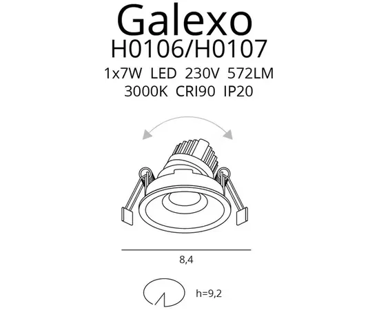 GALEXO H0107 OPRAWA HALOGENOWA