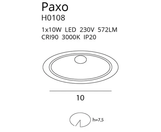 PAXO H0108 OPRAWA WPUSTOWA IP 65