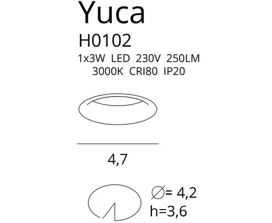 YUCA FIXED H0102 OPRAWA HALOGENOWA