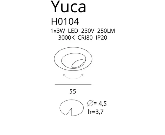 YUCA ROUND TILTED H0104 OPRAWA HALOGENOWA