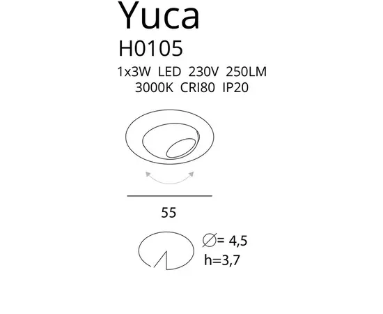 YUCA ROUND TILTED H0105 OPRAWA HALOGENOWA