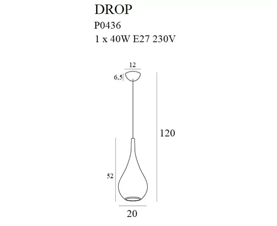 MAXLIGHT Drop P0436 lampa wisząca złoty mat DARMOWA WYSYŁKA W 24h