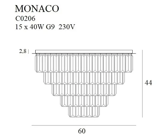 Maxlight Monaco C0206 Plafon Złoty