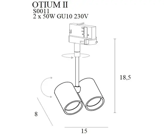 MAXLIGHT Otium II S0011 Obrawa do szynoprzewodu czarna DARMOWA WYSYŁKA W 24h