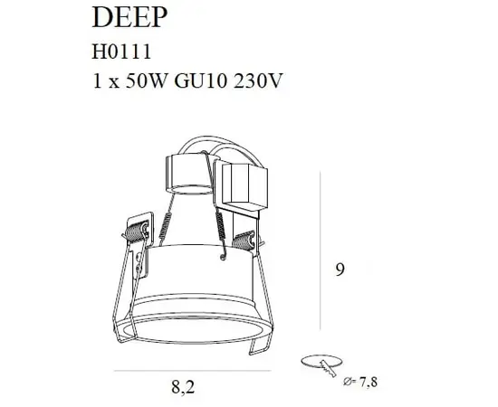 MAXLIGHT Deep H0111 Oprawa wpustowa okrągła czarna  DARMOWA WYSYŁKA W 24h