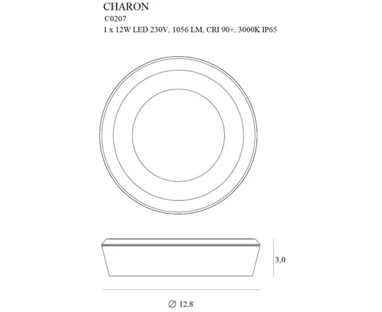 Maxlight Charon C0207 Lampa Sufitowa Biała IP65