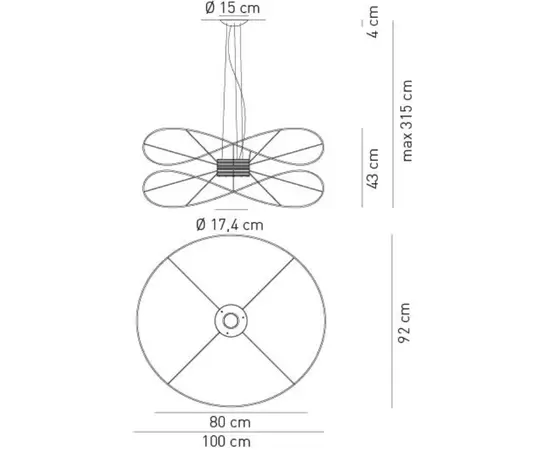 Axolight Hoops 2 Lampa Wisząca Złota SPHOOPS2OROR