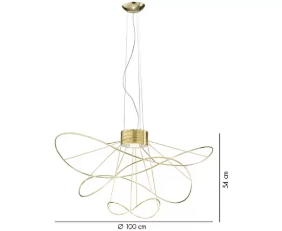 Axolight Hoops 3 Lampa Wisząca Złota SPHOOPS3OROR