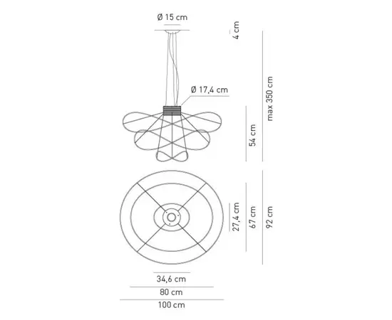 Axolight Hoops 3 Lampa Wisząca Złota SPHOOPS3OROR