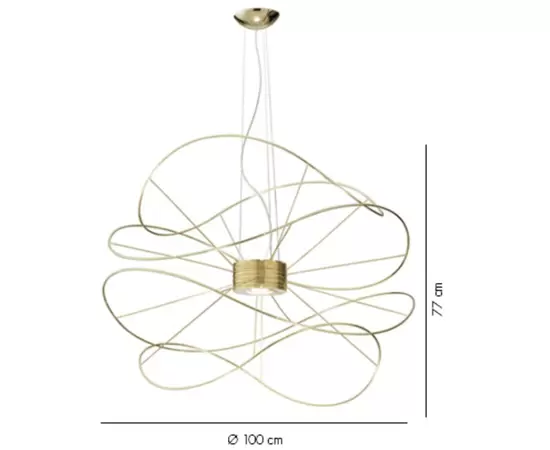 Axolight Hoops 4 Lampa Wisząca Złota SPHOOPS4OROR