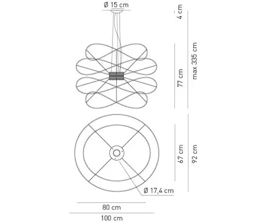 Axolight Hoops 4 Lampa Wisząca Złota SPHOOPS4OROR