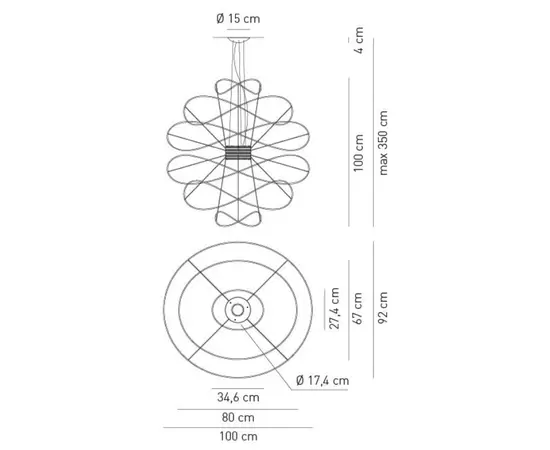 Axolight Hoops 6 Lampa Wisząca Złota SPHOOPS6OROR