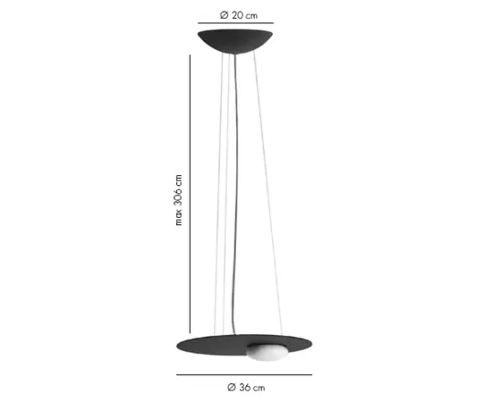 Axolight Kwic Lampa Wisząca Czarna SPKWICNE