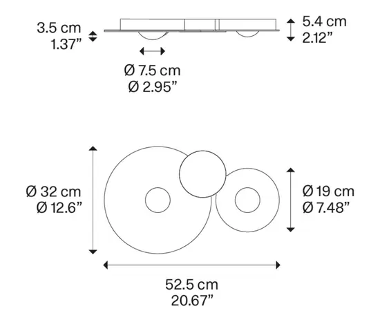 Lodes Bugia Double Plafon Chrom 16132 4030