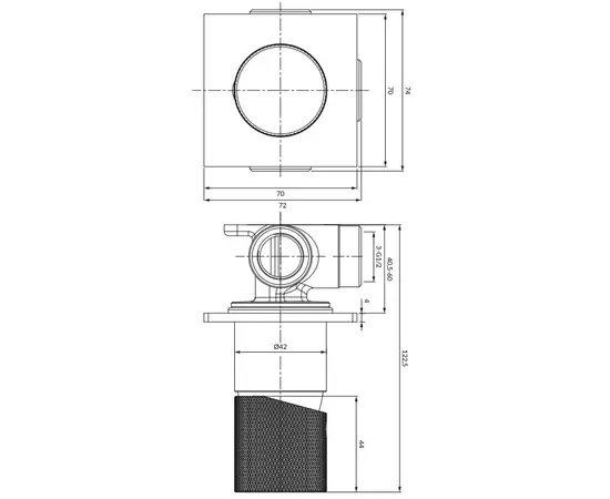 Omnires Contour Bateria Prysznicowa Podtynkowa Złoto Szczotkowane CT8045GLB