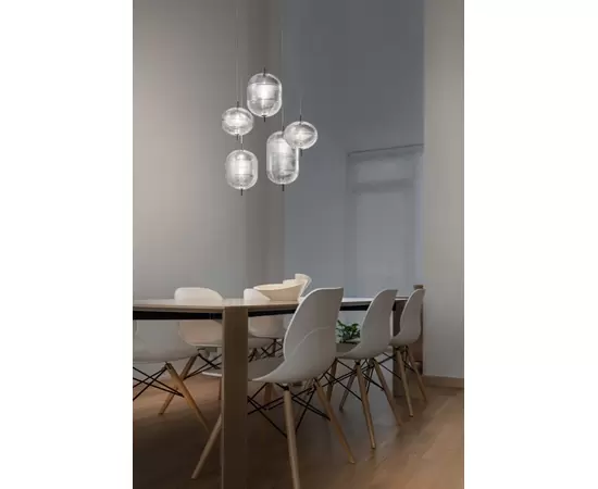 Lodes Jefferson Medium Lampa Wisząca Chrom/Czerń 16823 4227