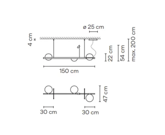 Vibia Palma Lampa Wisząca Grafit 373418/1A