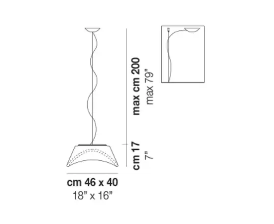 Vistosi Balance SP M Lampa Wisząca BALANCESPMBCLUNIB