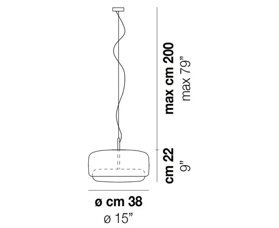 Vistosi Jube Lampa Wisząca JUBESPG TB/BC OS