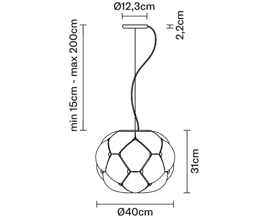 Fabbian Cloudy Lampa Wisząca F21 A02 71