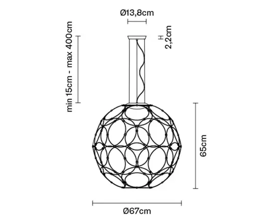 Fabbian Giro Lampa Wisząca Antracyt F30 A01 21