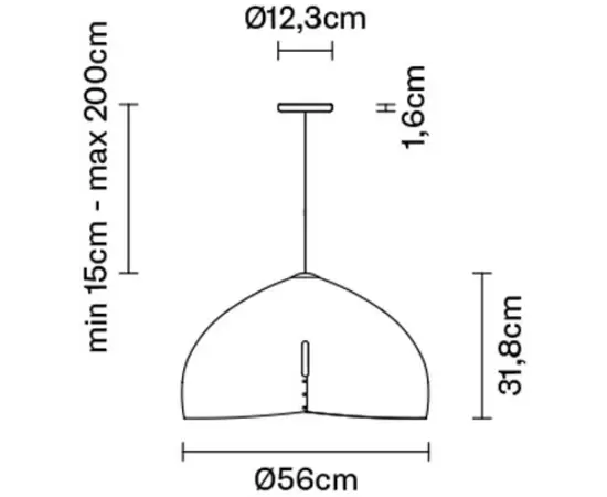 Fabbian Oru Lampa Wisząca F25 A03 03Fabbian Oru Lampa Wisząca F25 A03 03