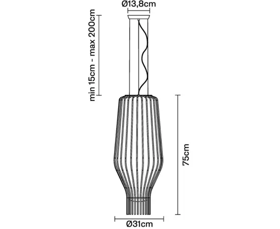 Fabbian Saya Lampa Wisząca F47 A19 00