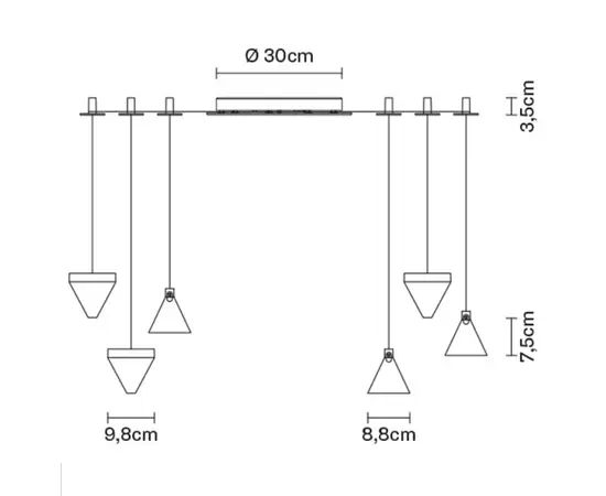 Fabbian Tripla Lampa Wisząca F41 G03 11